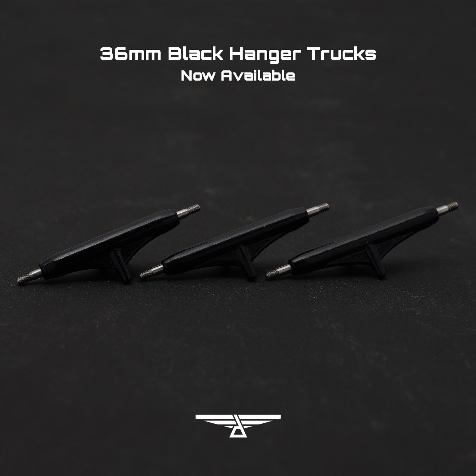 36mm black hanger trucks available now banner mobile