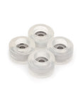 set of 4 bearing wheels mini shape 6.75mm diameter translucent color