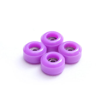 set of 4 bearing wheels street shape 7.5mm diameter purple color