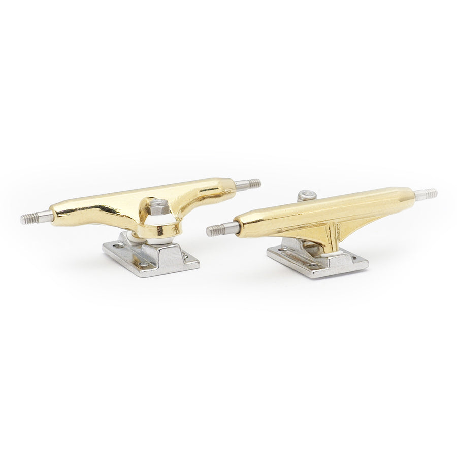 dynamic trucks 34mm width gold hanger chrome baseplate