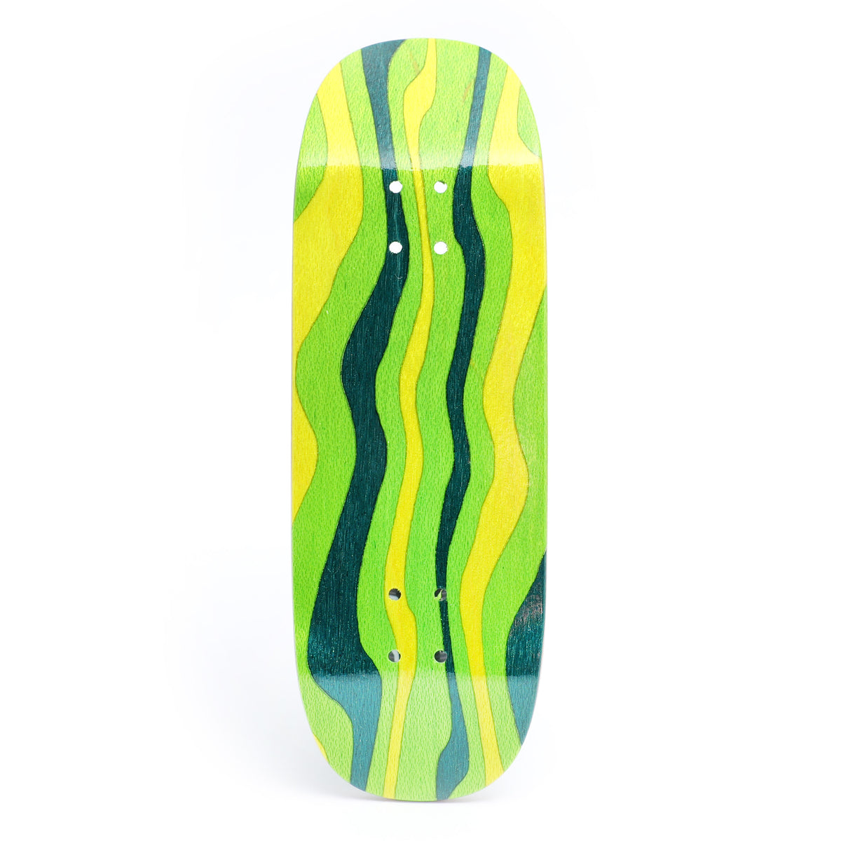 Dynamic Fingerboard Deck "Green Waves" Boxy Shape Split 32MM Dynamic