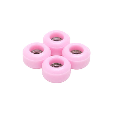 set of 4 bearing wheels street shape 7.5mm diameter pink color