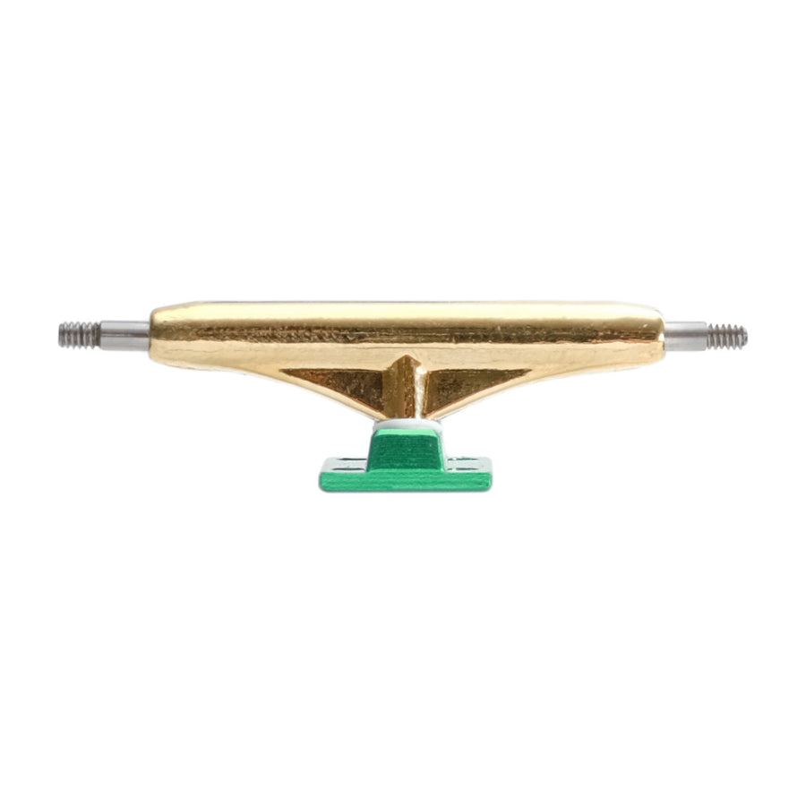 dynamic trucks 34mm gold hanger green baseplate