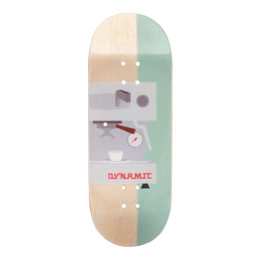 dynamic fingerboard deck only espresso machine graphic