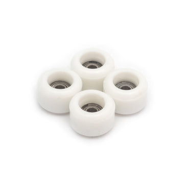 set of 4 bearing wheels mini shape 6.75mm diameter white color